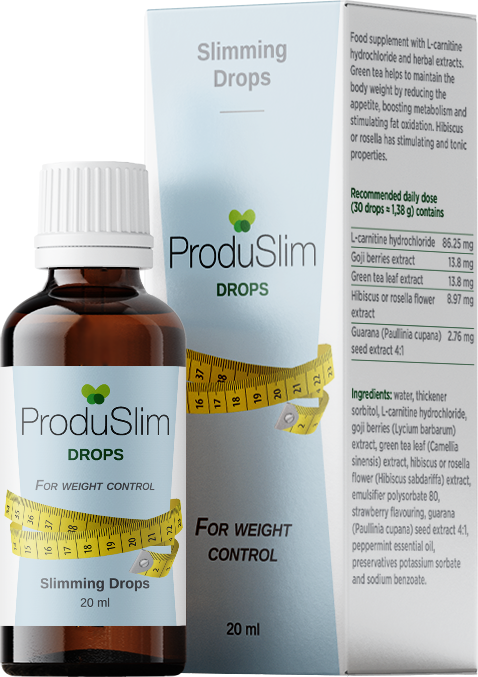 Cumpără ProduSlim Drops de la Producător. Preţ avantajos. Livrare rapidă. 100% natural. Preparat bioactiv bazat pe materii prime naturale cu eficienţă înaltă.